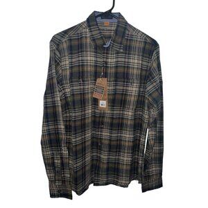 Tailor Vintage Luxe‎ Performance Flannel Button Down Shirt Men’s Size Small NWT